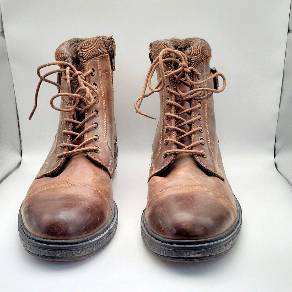 Roan's Men's Peterson Rustic Brown Leather Boots-Size 9.5